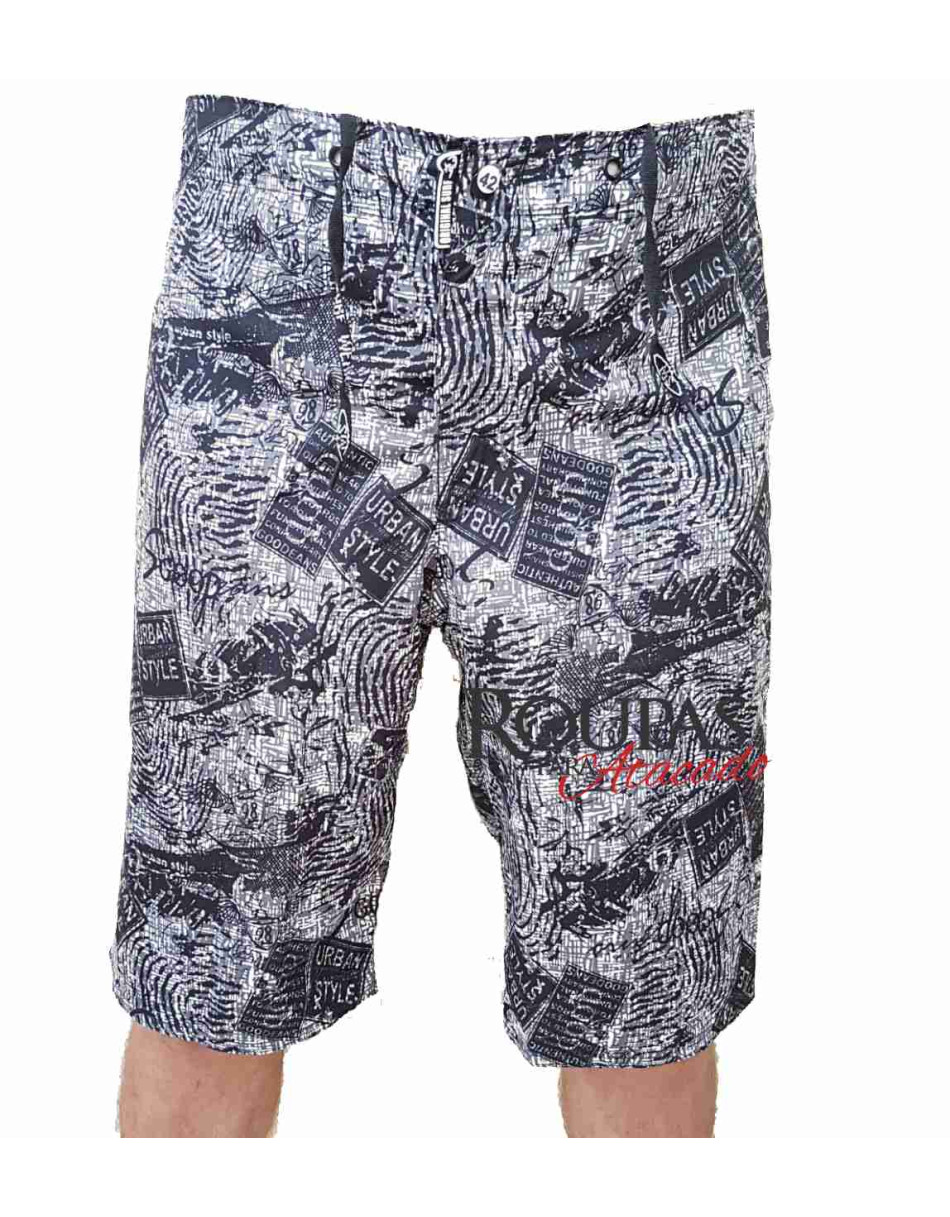 KIT Bermuda Tactel Praia Surf Adulto Estampada