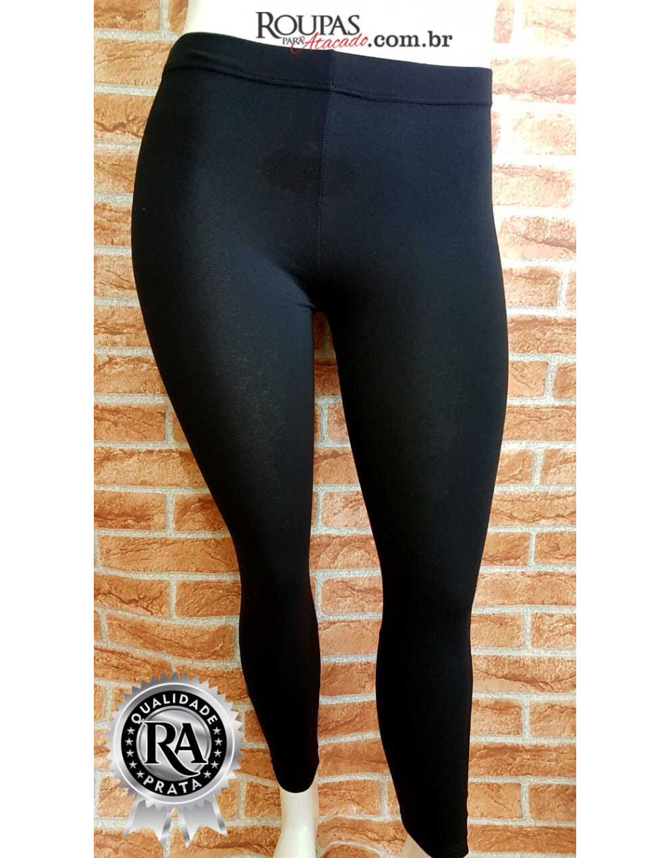 Calças Legging Plus Size Em Cotton 