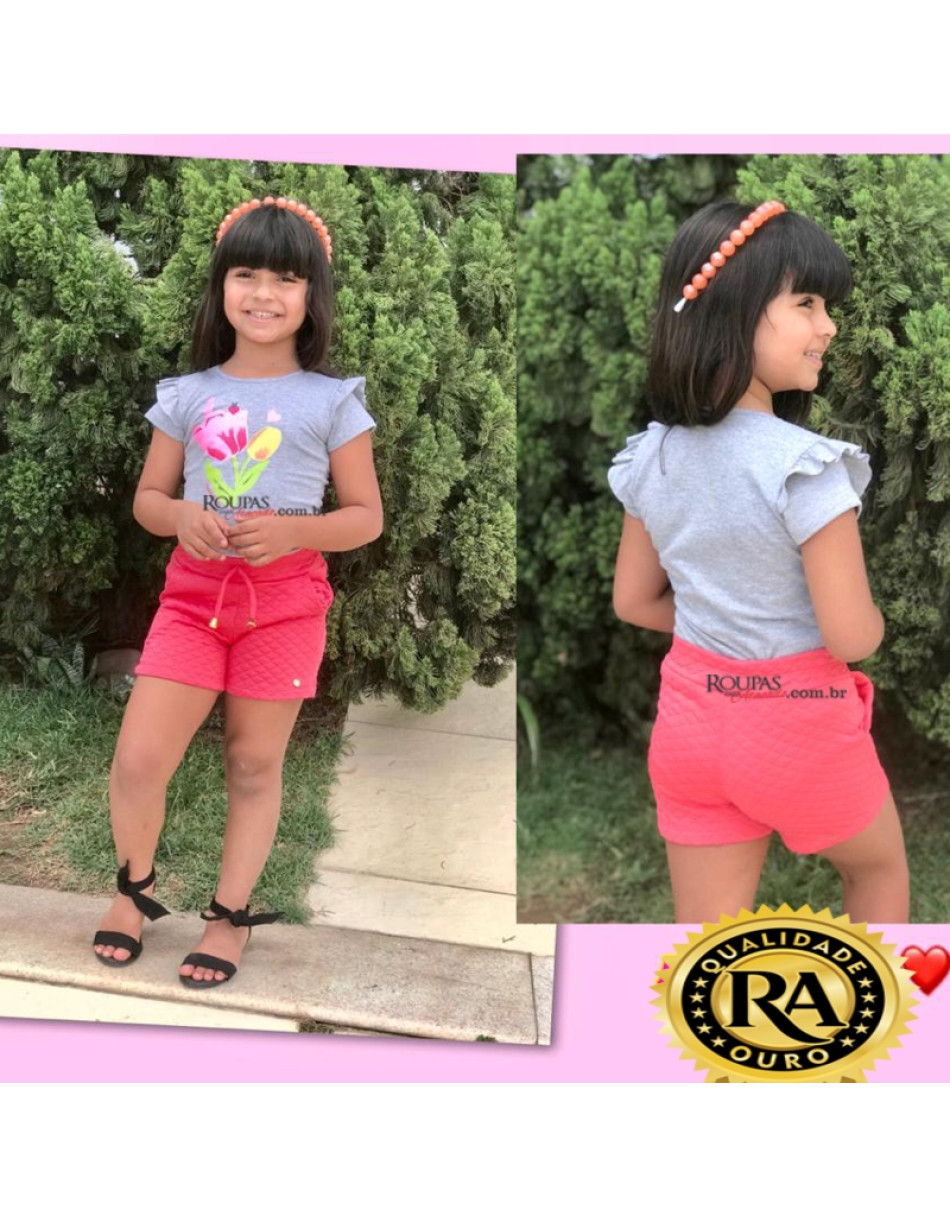 Blusa Infantil Feminina Com Aplicações