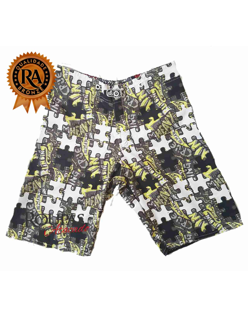 Bermuda Tactel Infantil Estampada