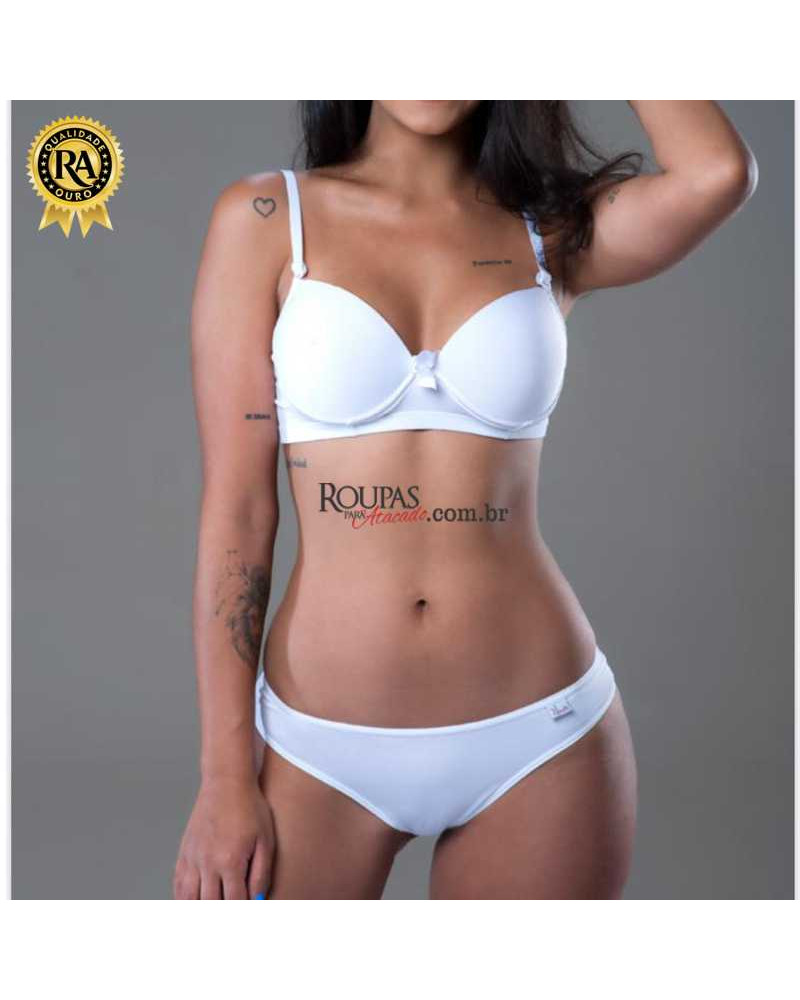 Conjunto de Lingerie Microfibra Lisa