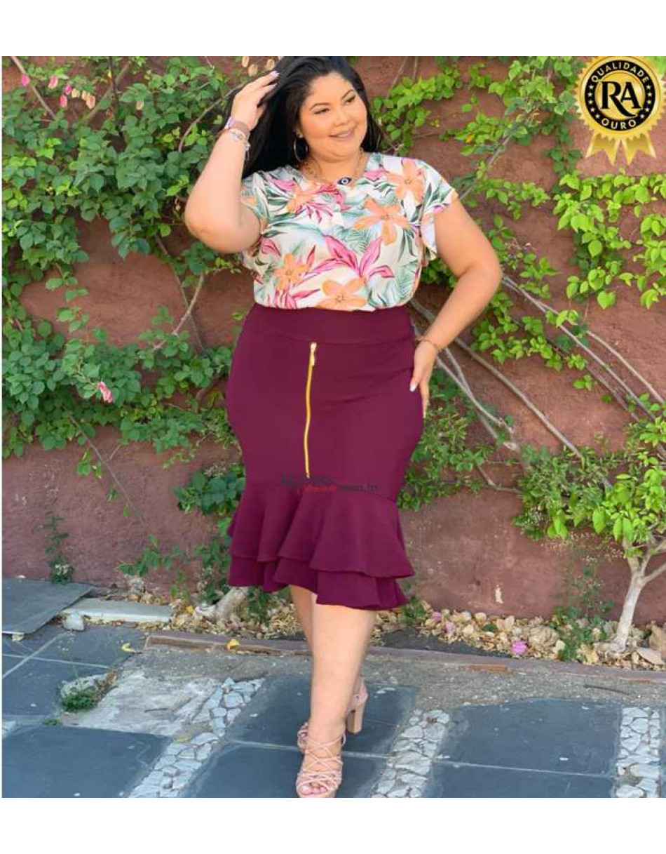 Saia Montaria Evangélica Plus Size