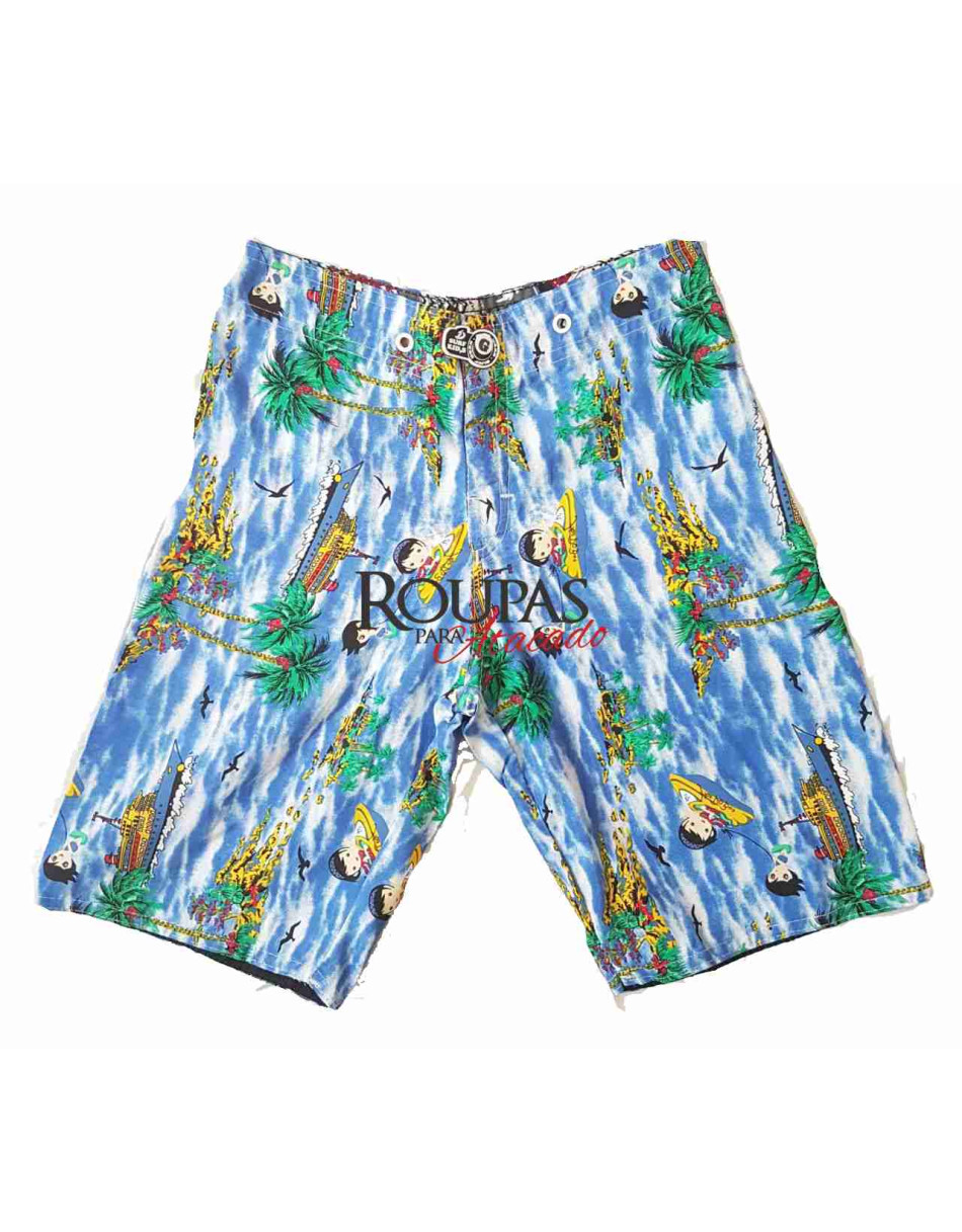 Bermuda Tactel Infantil Estampada