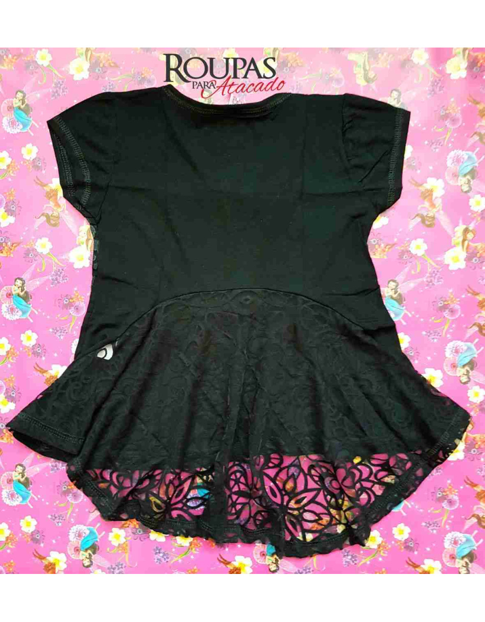 Blusa Infantil Feminina Com Aplicações