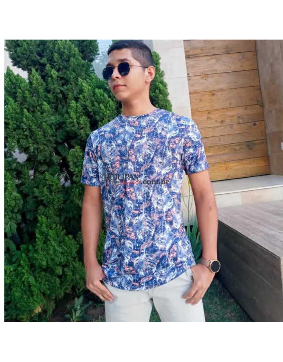 Camisa Masculina Estampada Floral