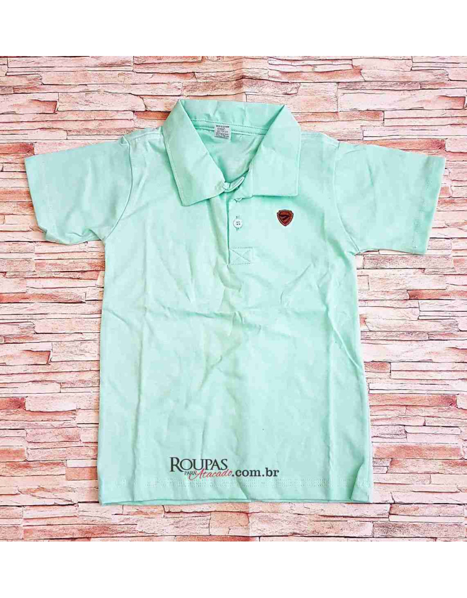 Camisa Infantil Gola Polo Lisa 