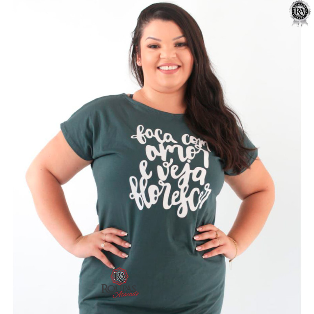 Blusa Feminina Plus Size Em Malha