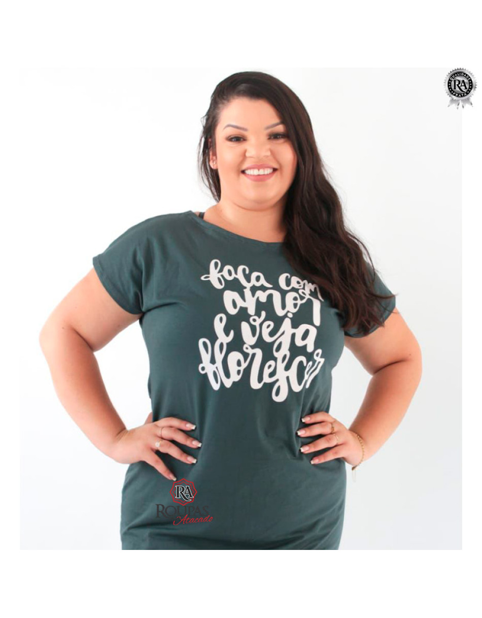 Blusa Feminina Plus Size Em Malha