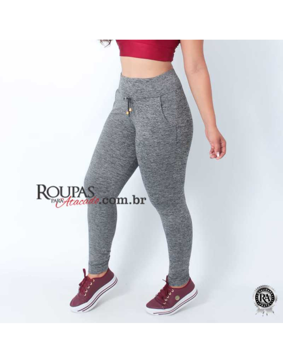 Calça Fitness Feminina Suplex Mescla