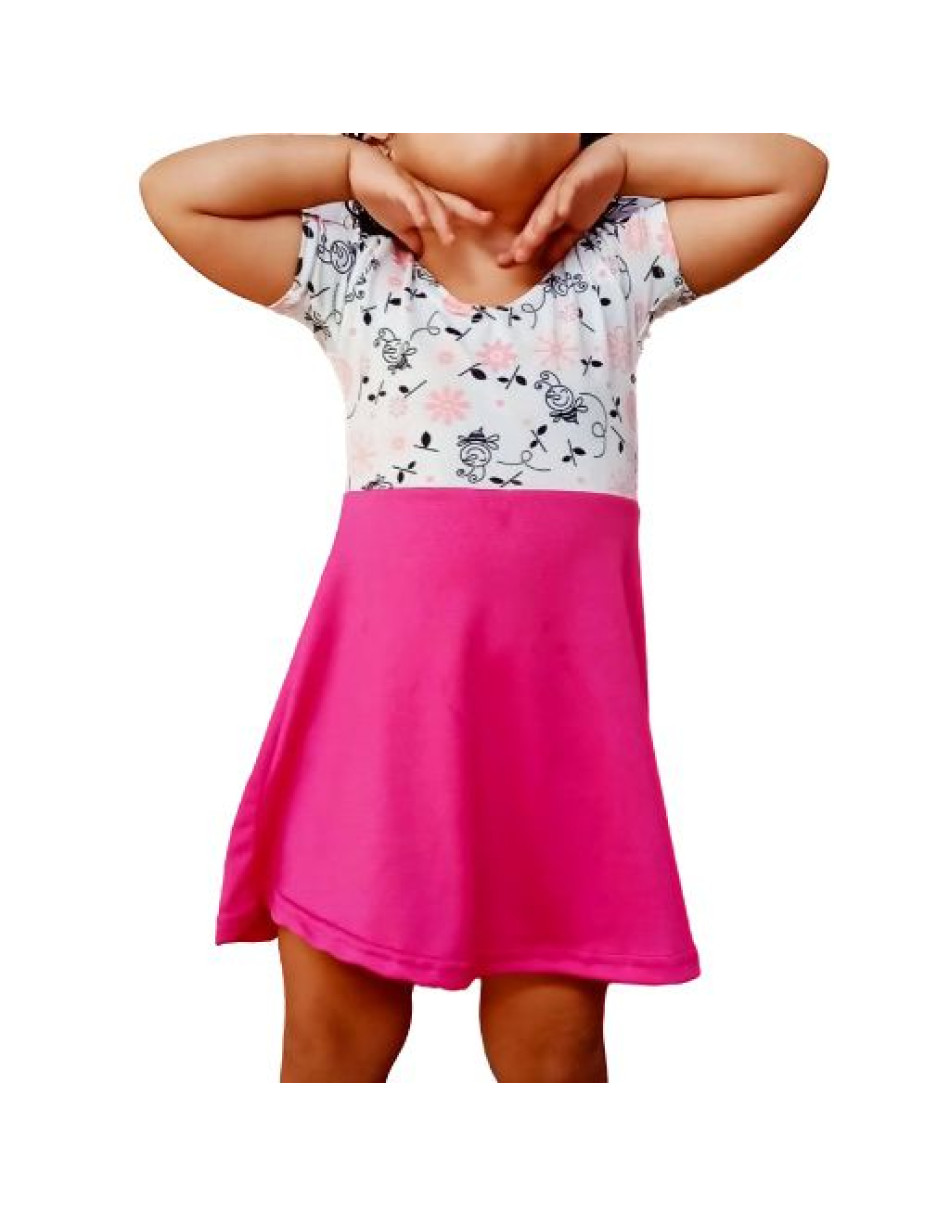 Vestido Infantil Duas Cores