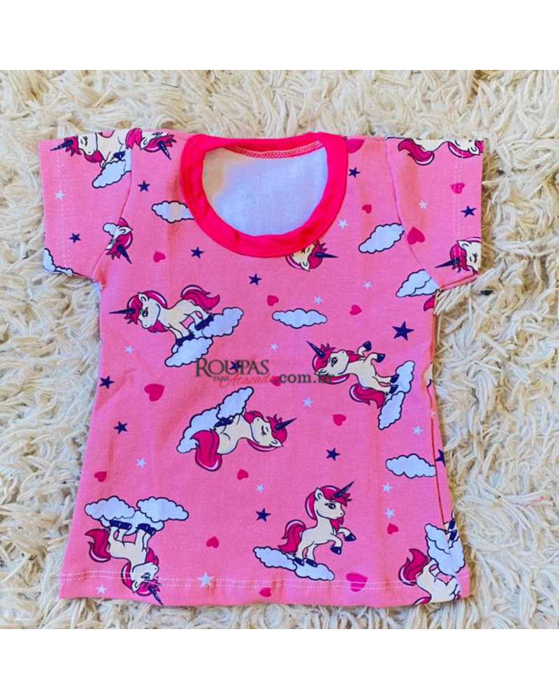 Blusa Infantil Cotton Com Manga