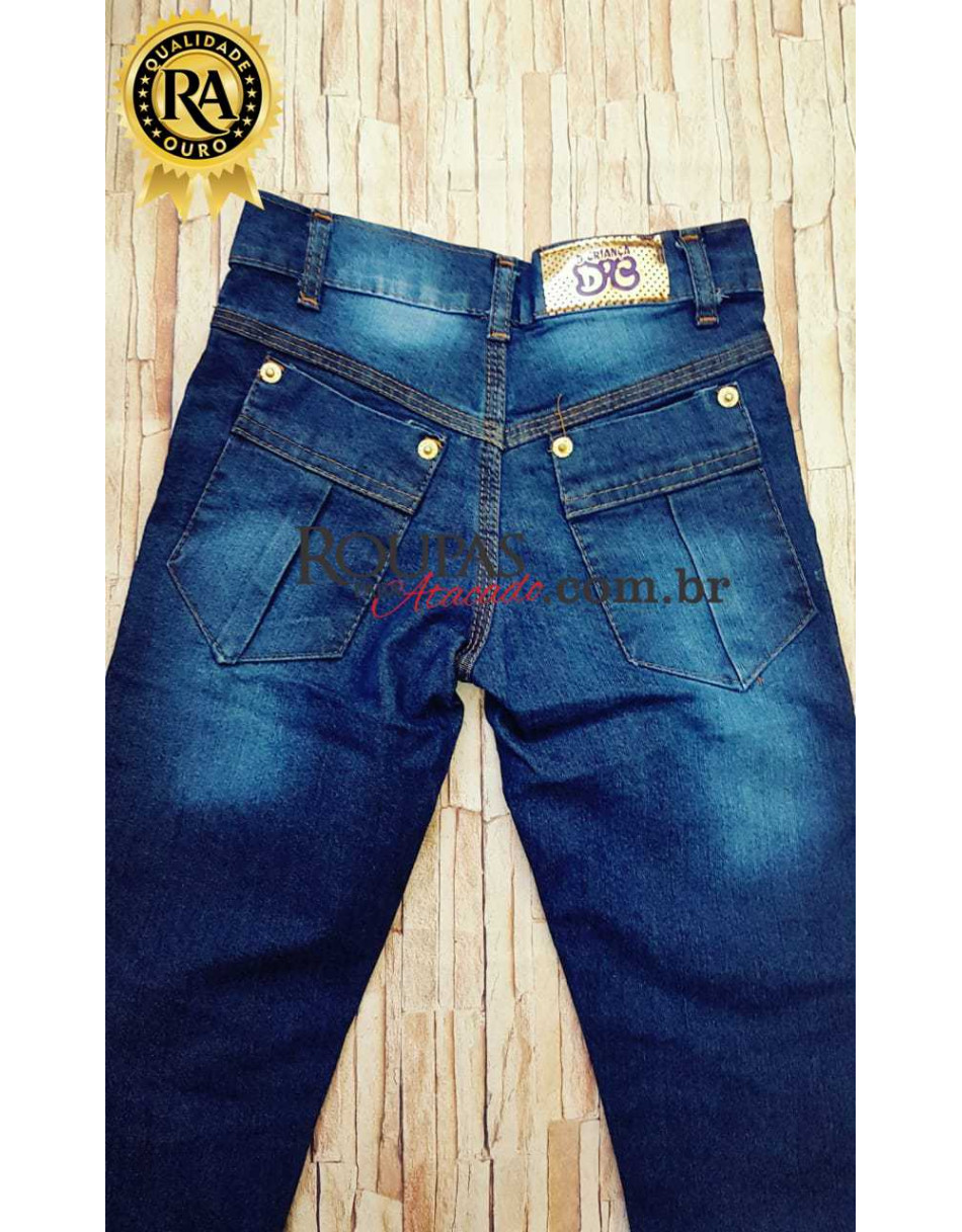 Calça Jeans Infantil Feminina 2 a 8 anos 