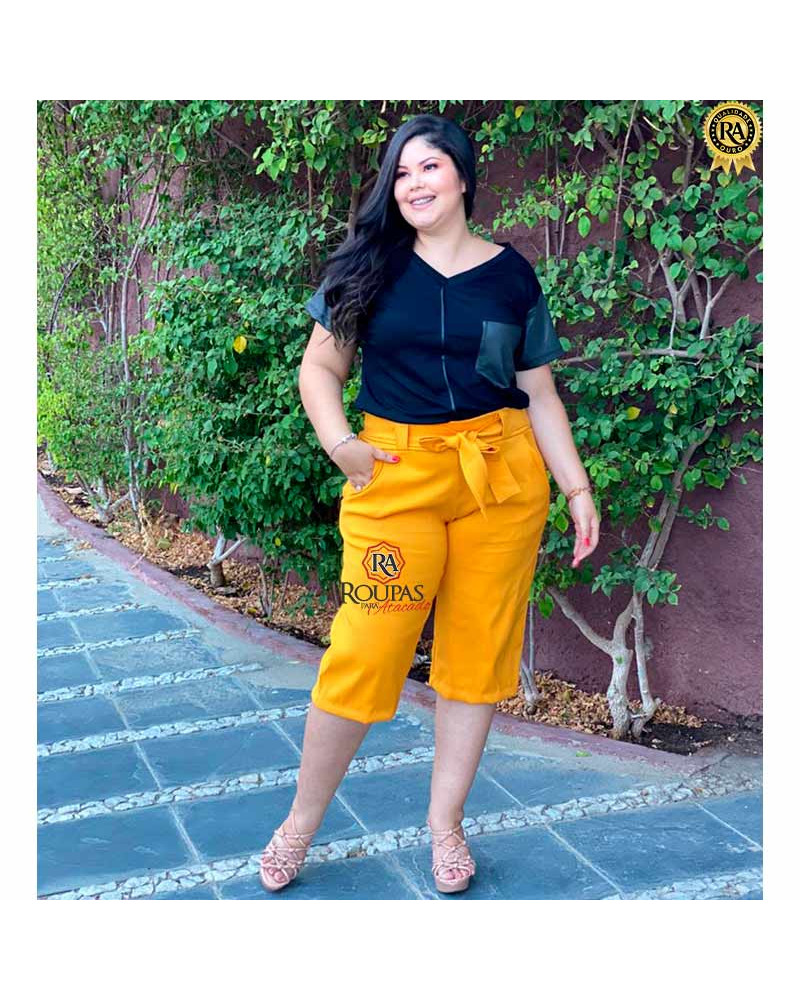 Pantacourt Bengaline Plus Size