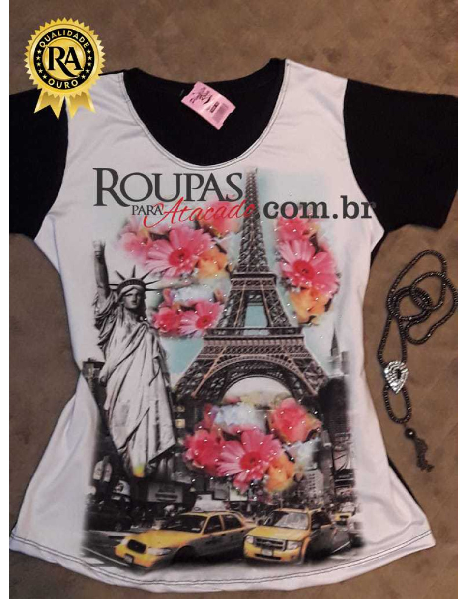 Blusa Feminina T-Shirt Com estampas