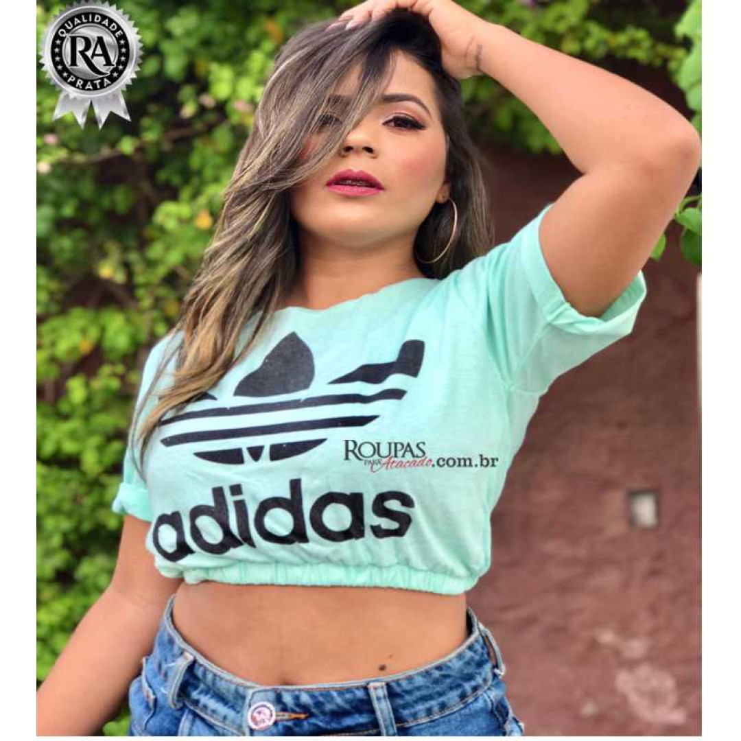 Blusa Cropped Fitness Estampada