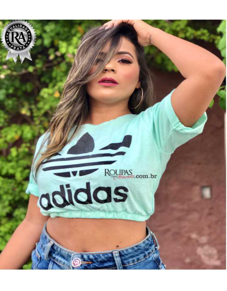 Blusa Cropped Fitness Estampada