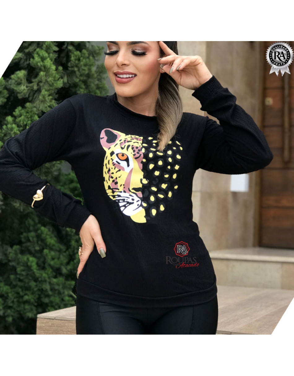 Blusa Feminina Manga Longa Lisa