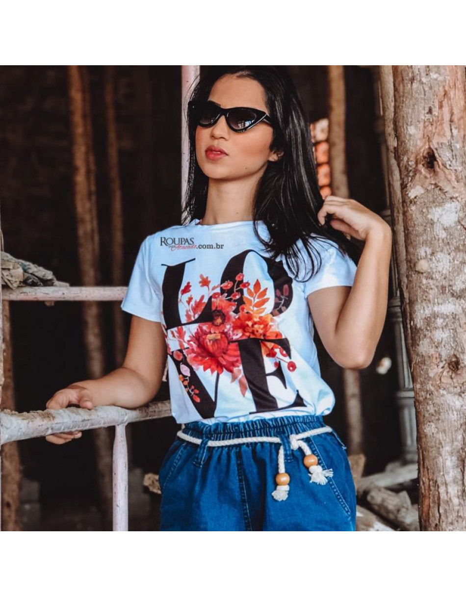 Blusa Feminina T-Shirt Com estampas