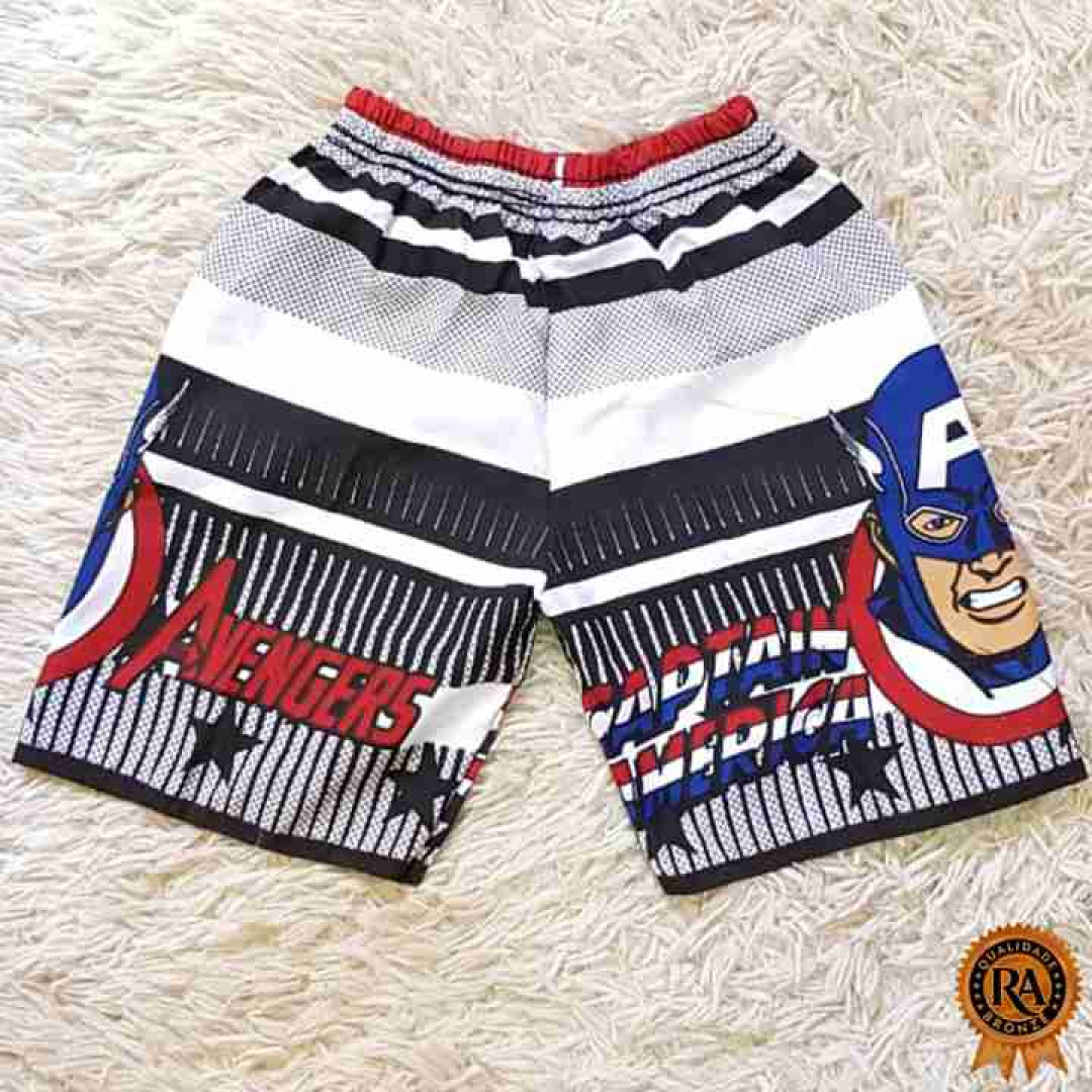 Short Tactel Com Estampas Masculino