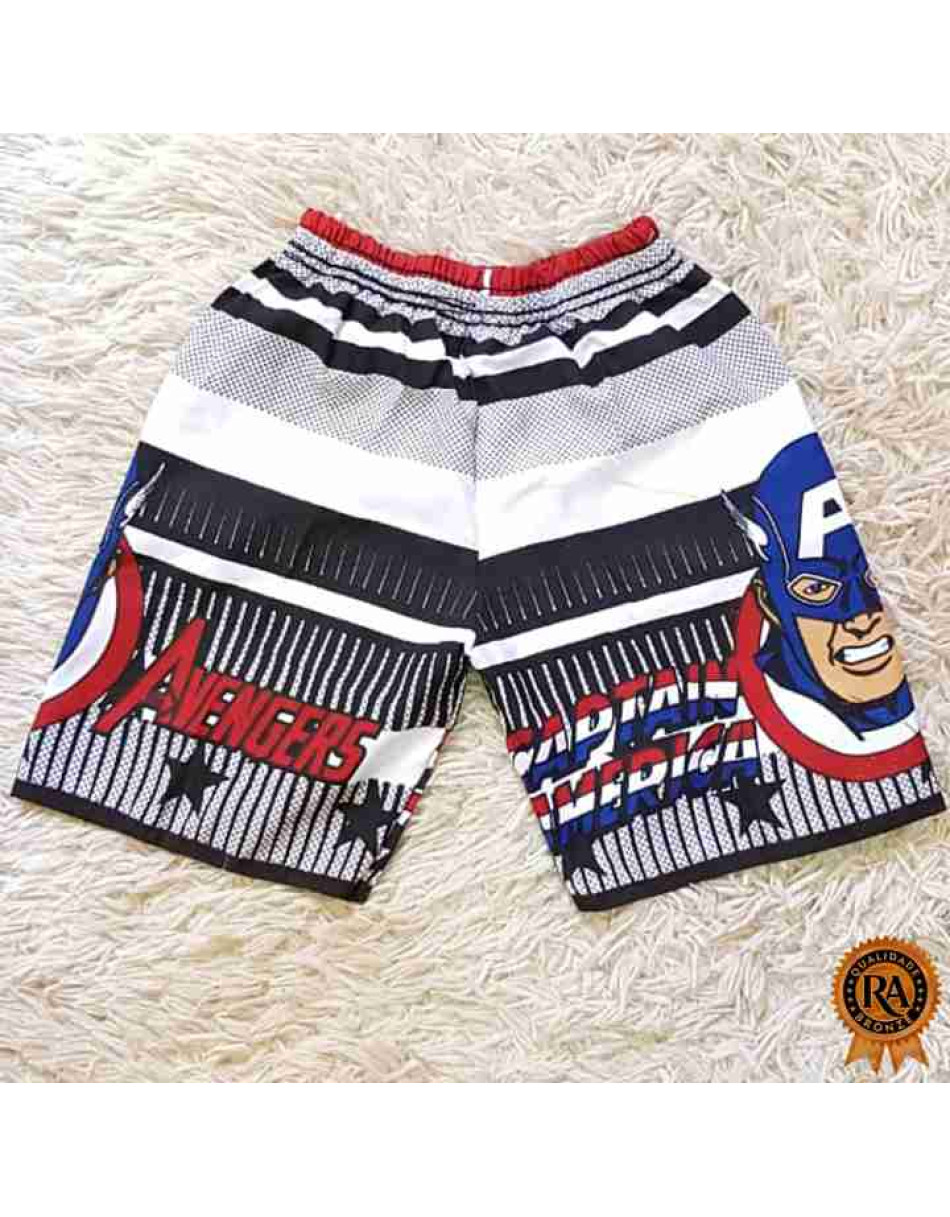 Short Tactel Com Estampas Masculino