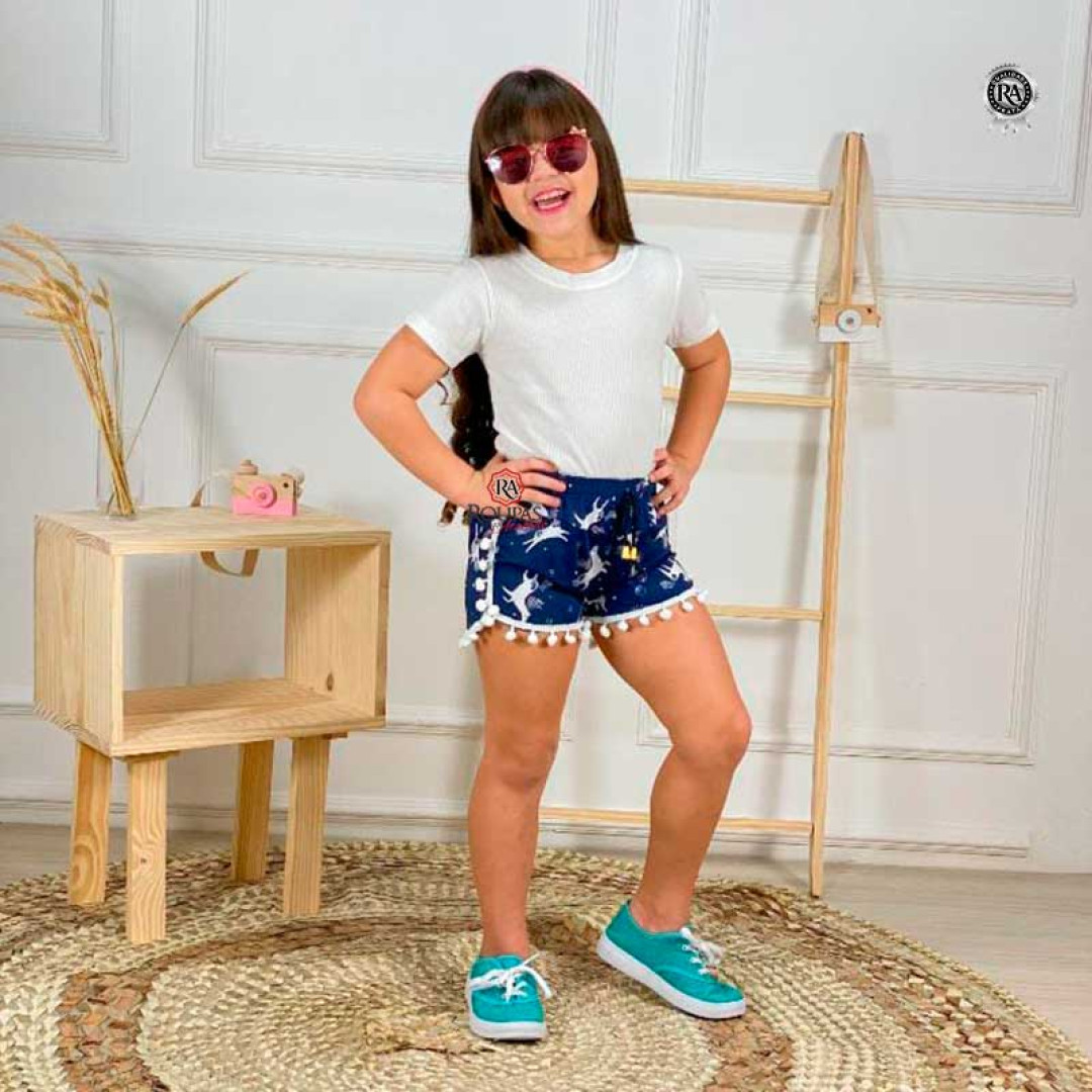 Short Infantil Com Bolinhas