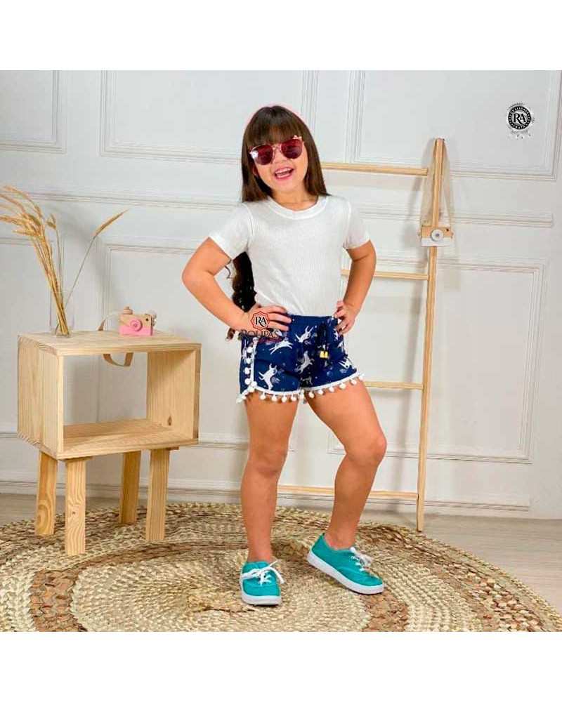 Short Infantil Com Bolinhas