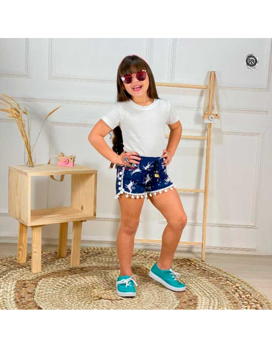 Short Infantil Com Bolinhas