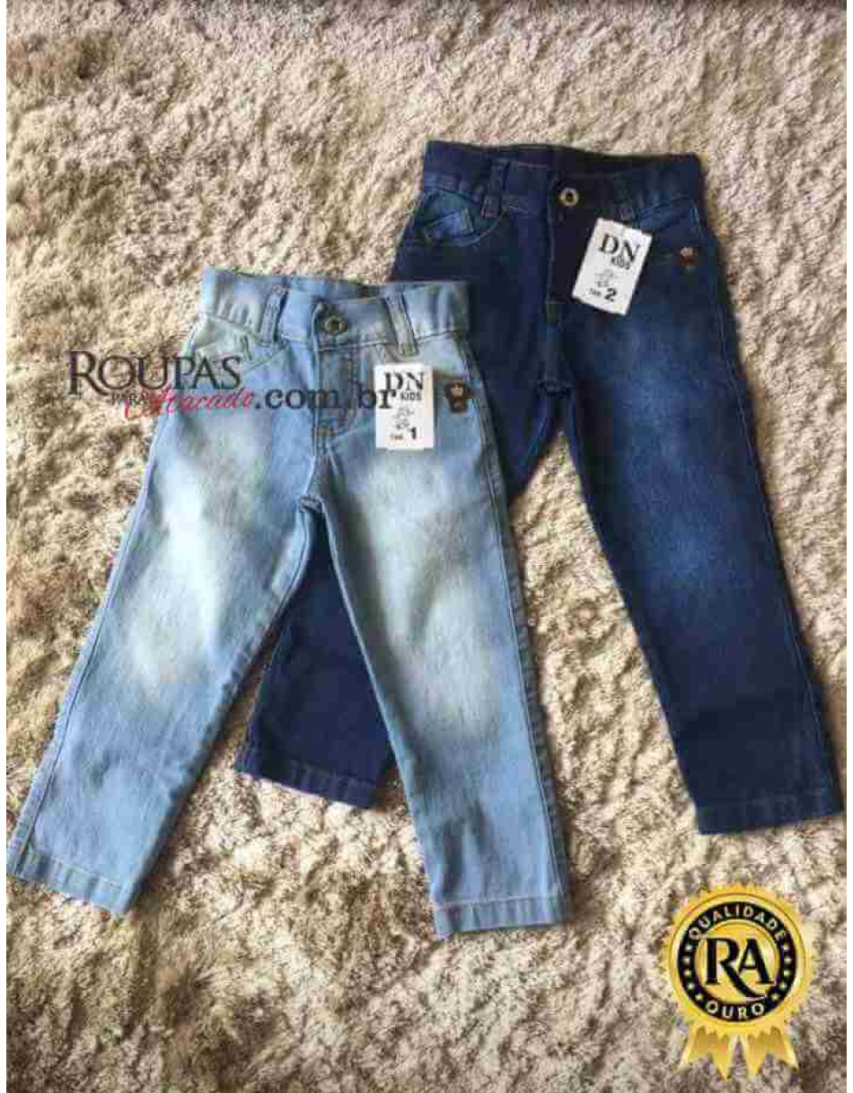 Calça Jeans Infantil Masculina 1 a 8 anos