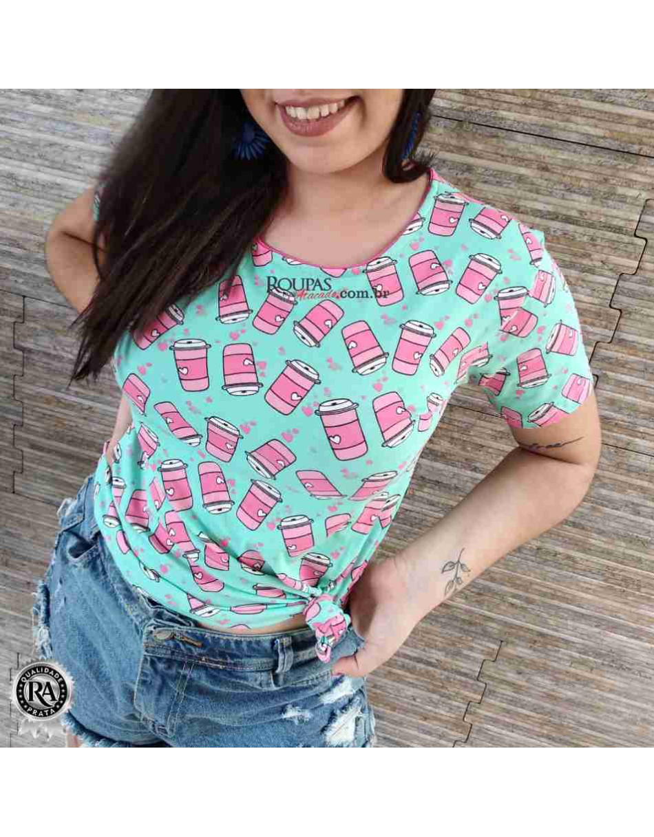 Blusa T-Shirt Estampada Feminina