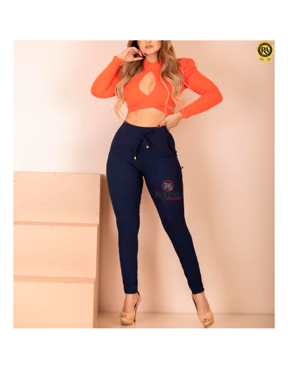 Calça Feminina Montaria Com Bolso