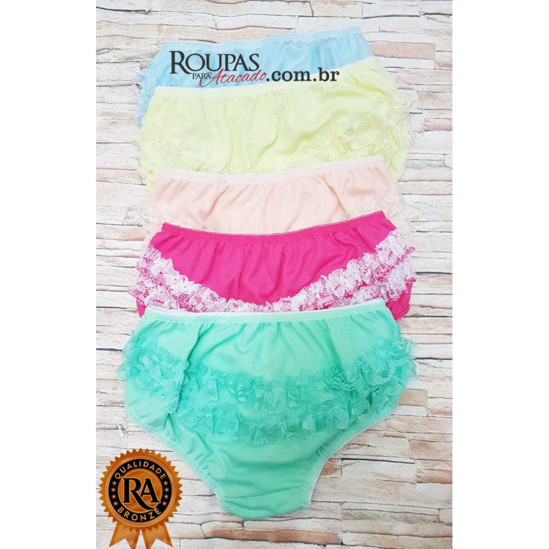 Calcinha Infantil Bunda Rica Basic