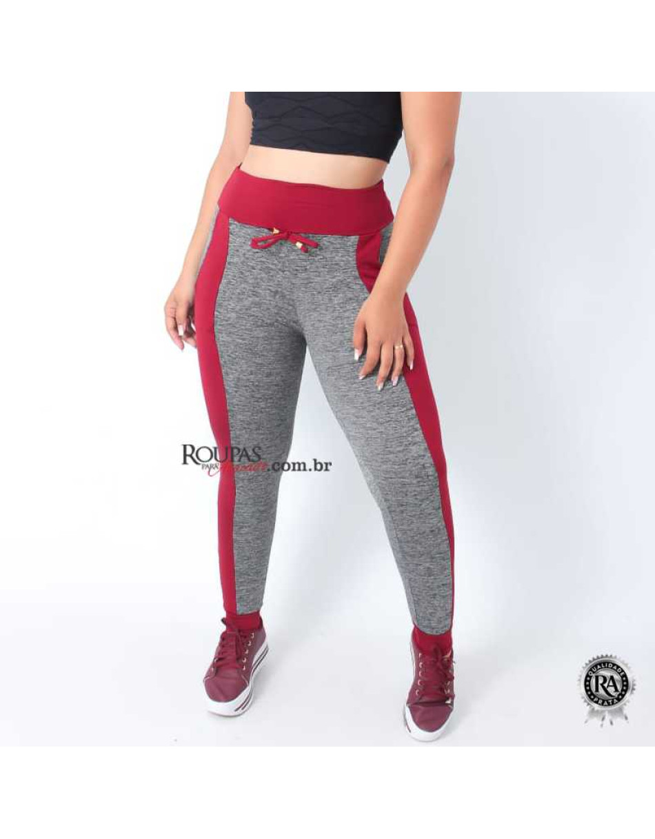 Calça Fitness Feminina Suplex Mescla