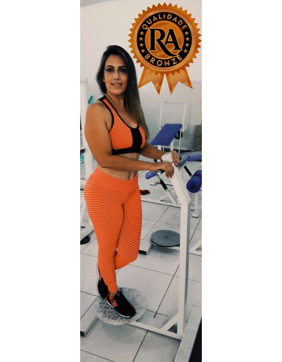 Calça Legging Fitness Jacar jacquard