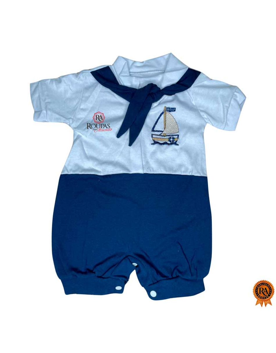 Macacão Para Bebe Masculino Curto