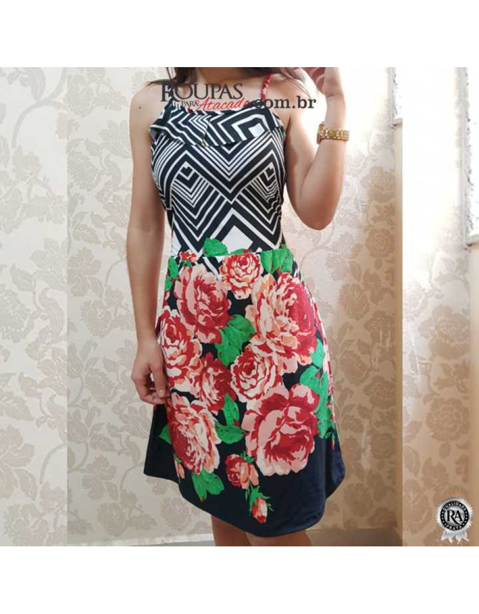 Vestido Feminino Rodado Estampado