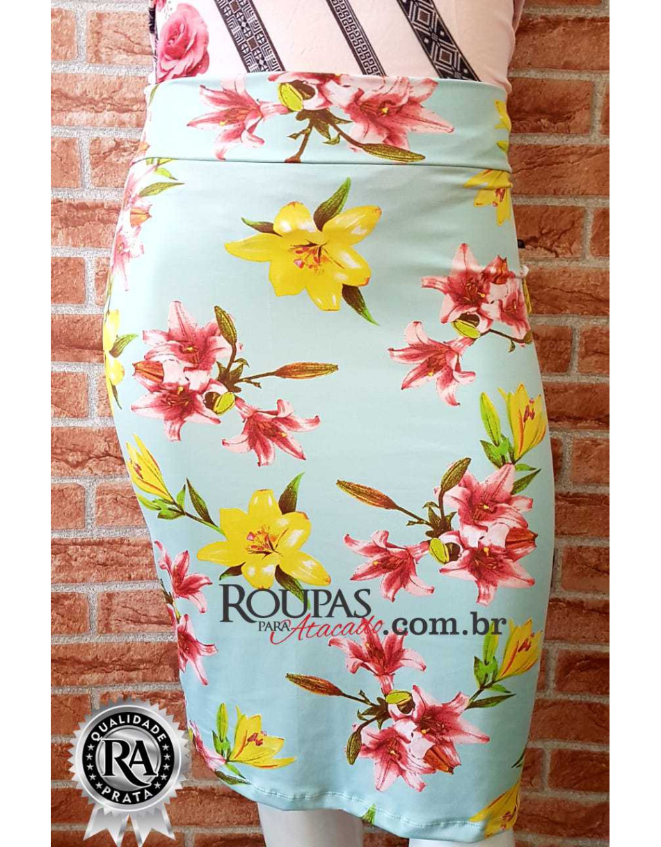 Saia Plus Size Estampada GG