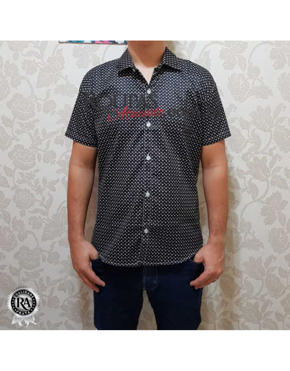 Camisa Social Masculina Estampada