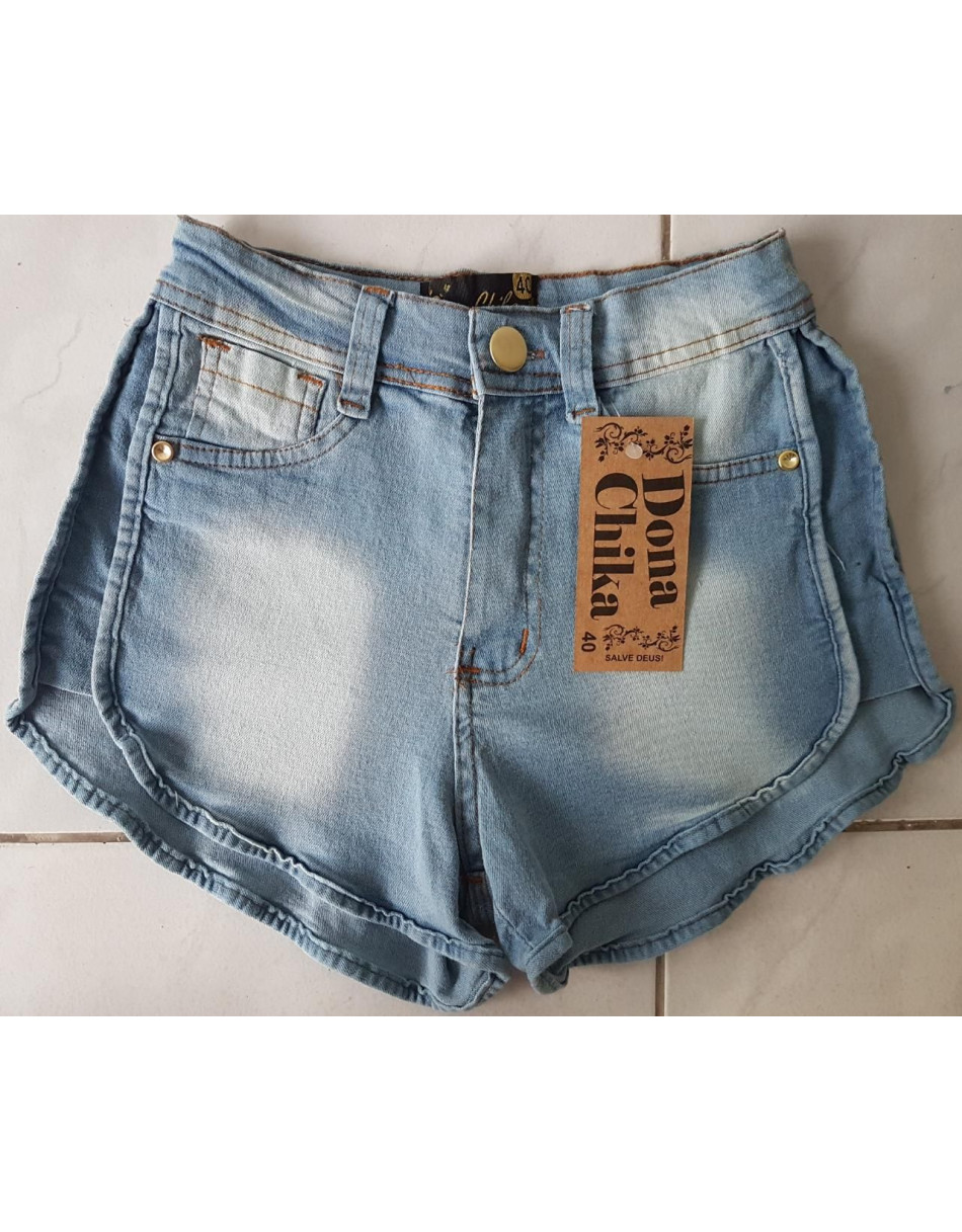 Short Jeans Curto Cintura Alta Vários Modelos