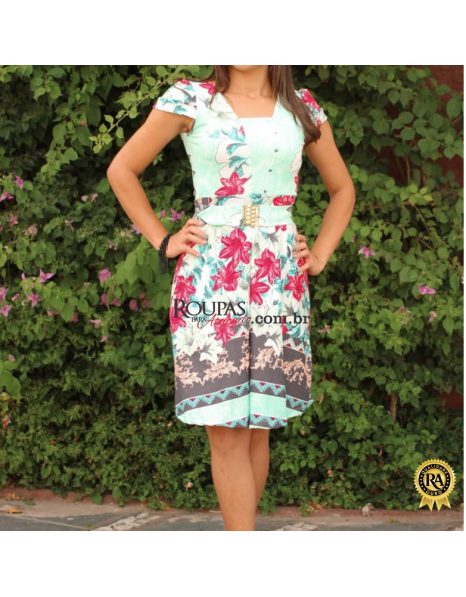 Vestido Feminino Rodado Estampado