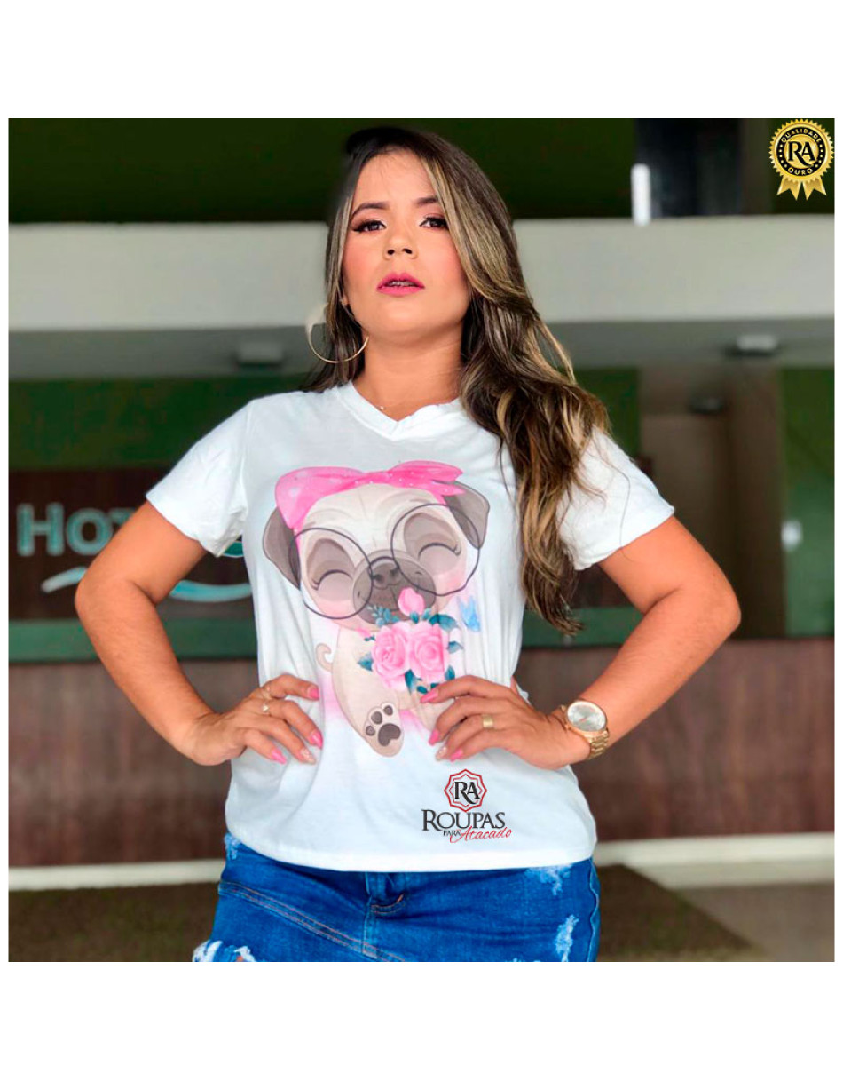 Blusa Feminina T-Shirt Com estampas