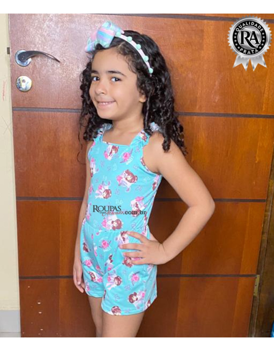 Macacão Infantil Feminino Estampado 3 a 5 anos vários modelos