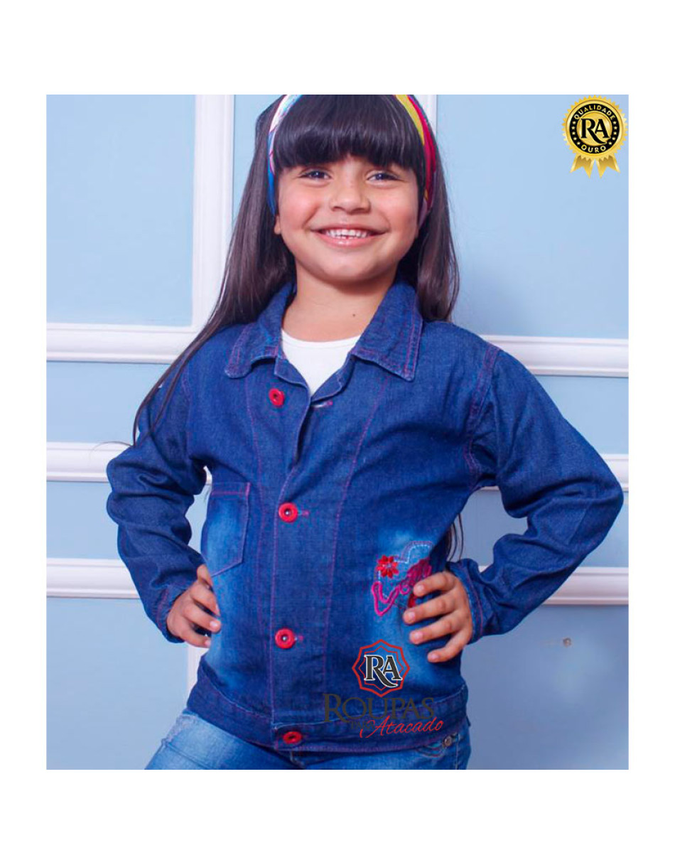 Jaqueta Jeans Infantil Feminino