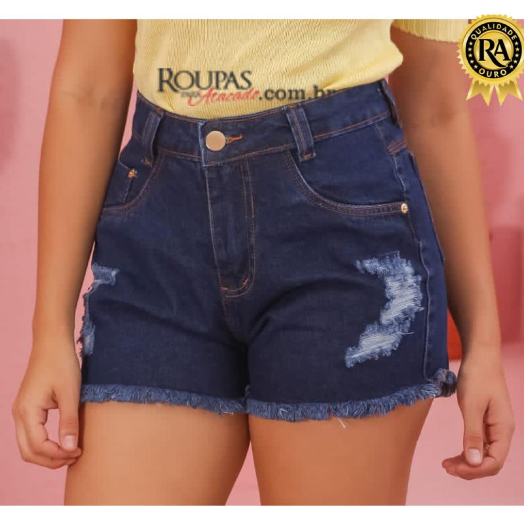 Short Jeans Curto Cintura Alta Vários Modelos