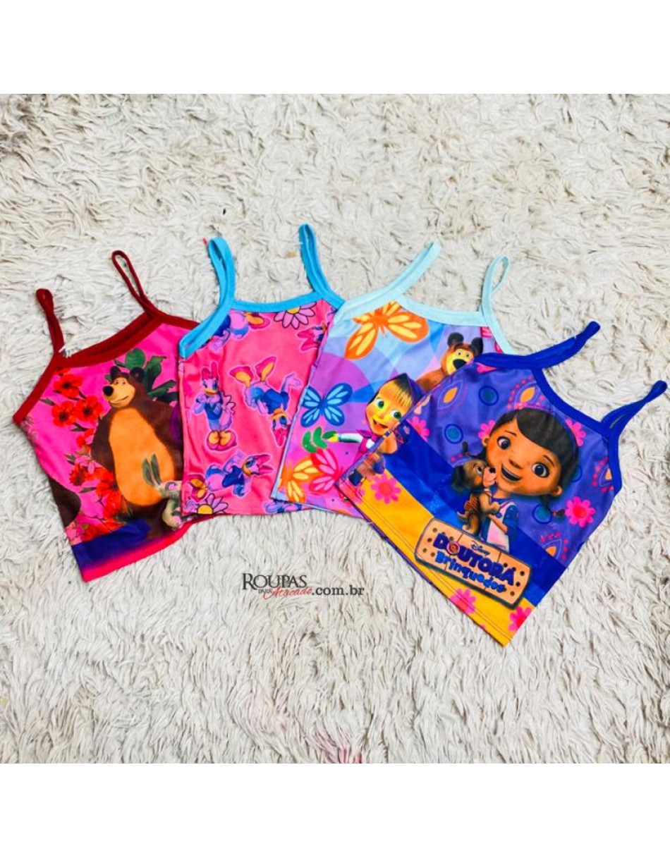 Blusa Infantil Alcinha Com Estampas