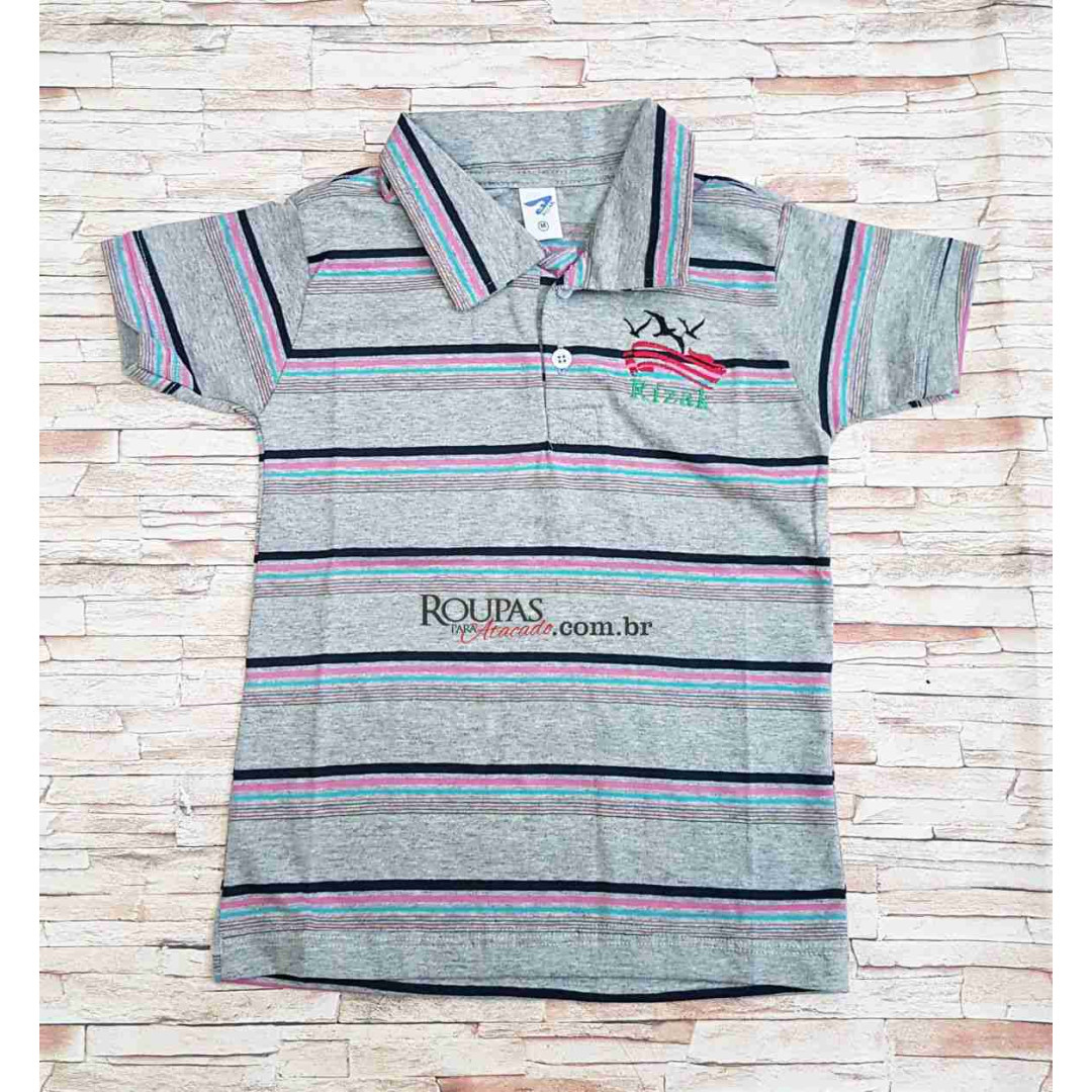 Camisa Polo Infantil Listrada