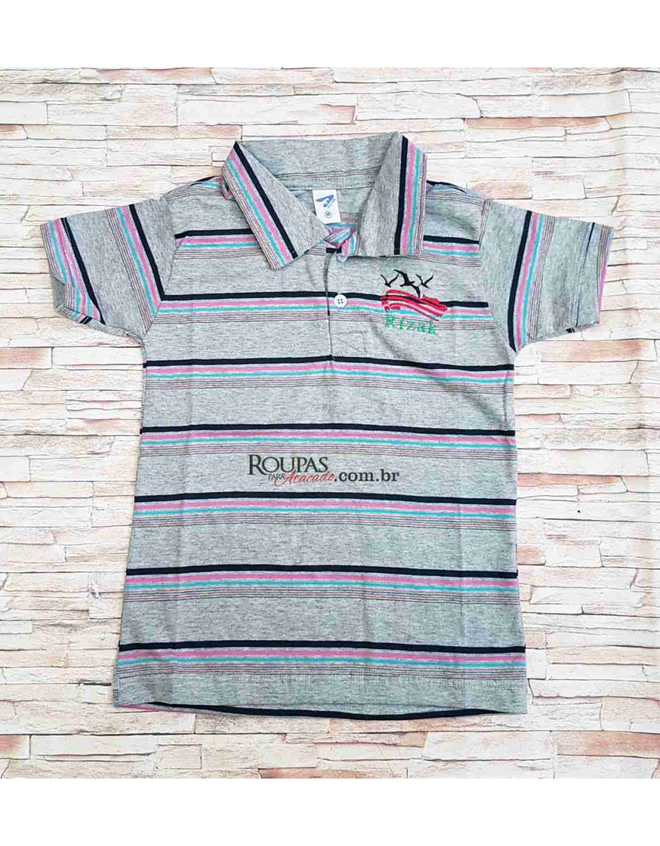 Camisa Polo Infantil Listrada 