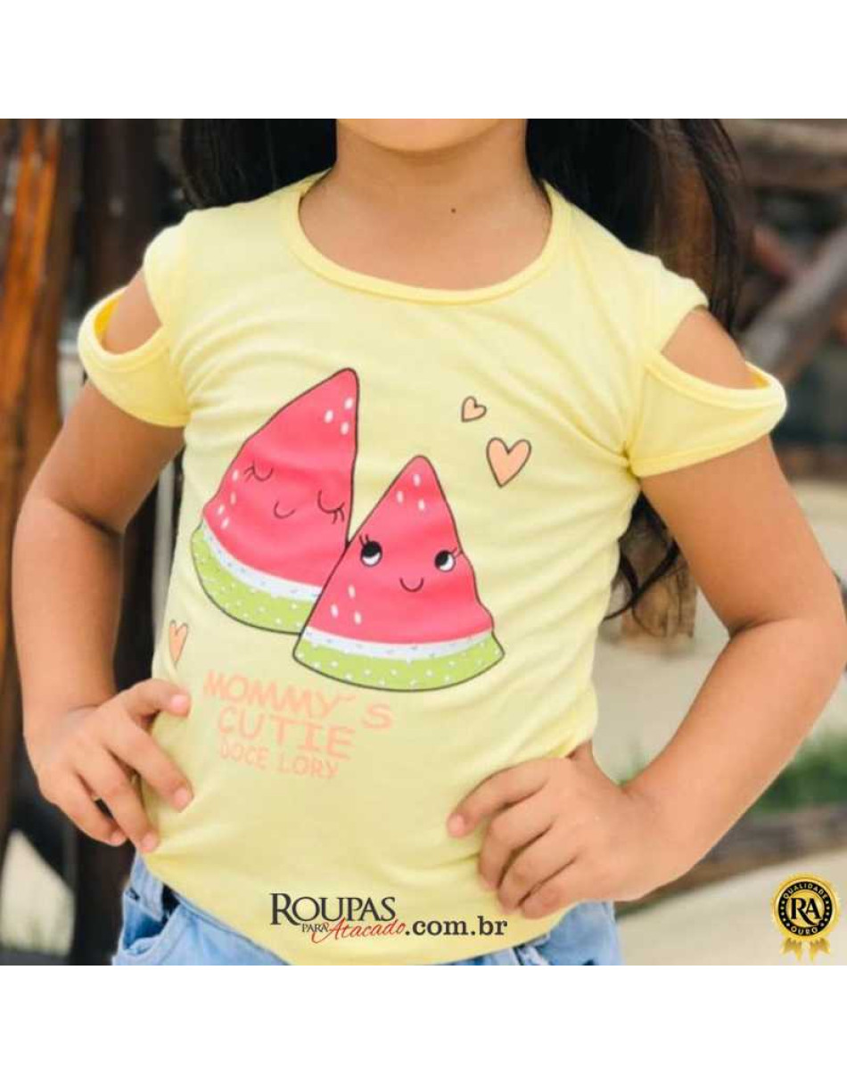 Blusa Infantil Feminina Com Aplicações