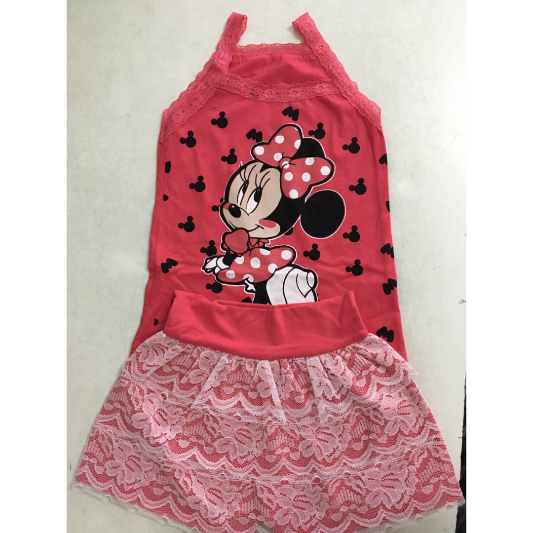 Conjunto Infantil Blusa e Short de renda