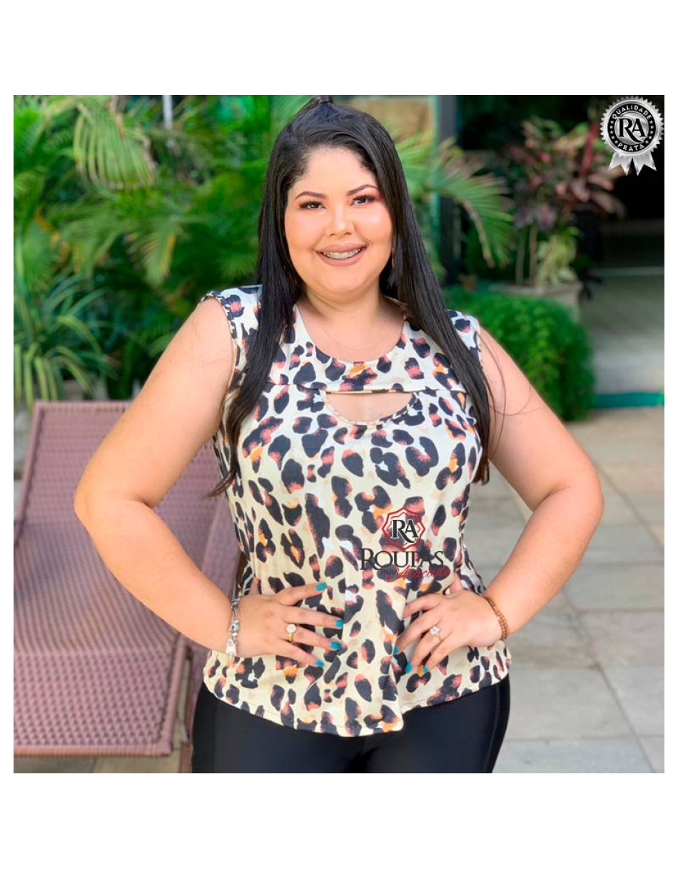 Blusa Estampada Malha Leila Plus Size 