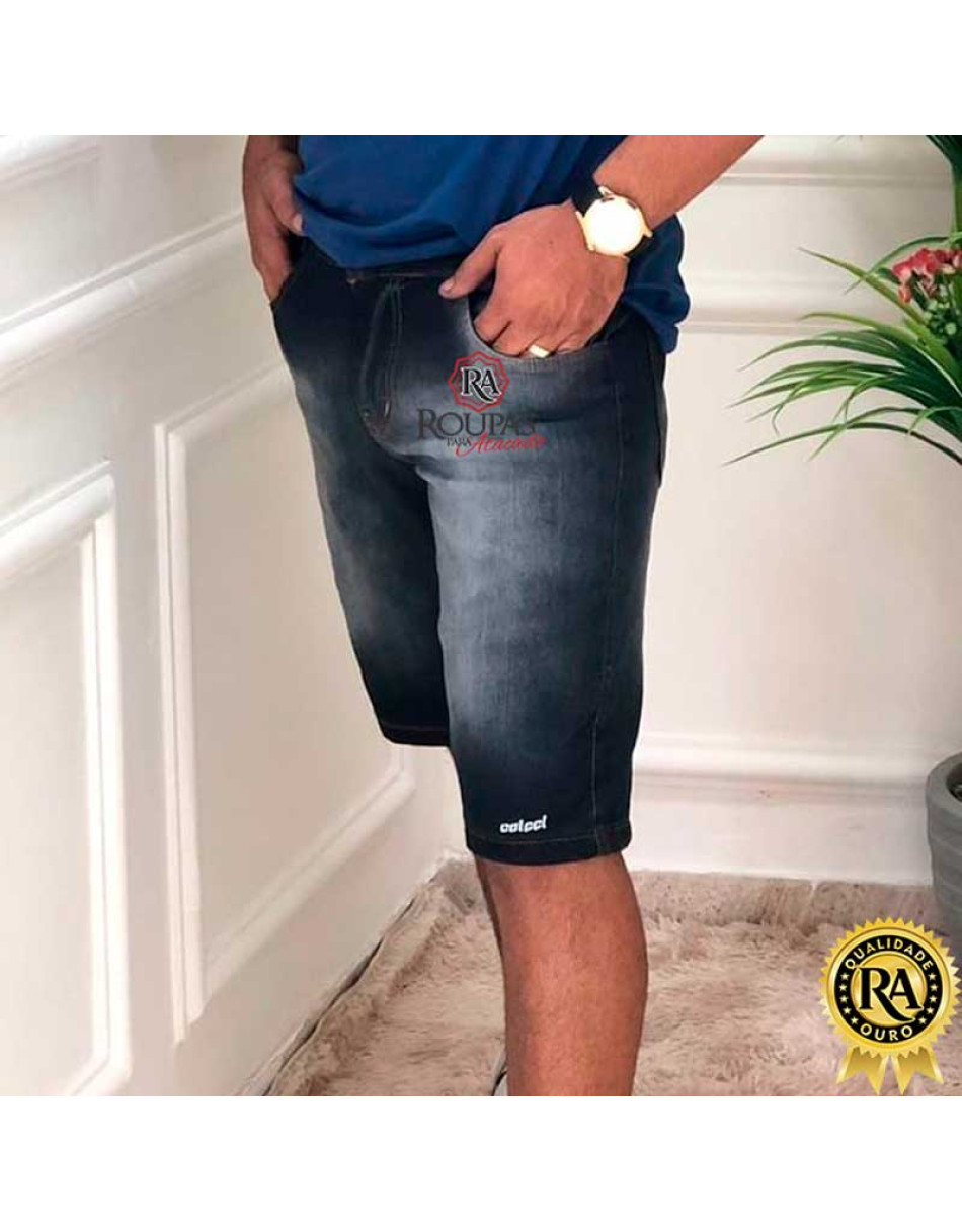 Bermuda Jeans Masculina Lycra